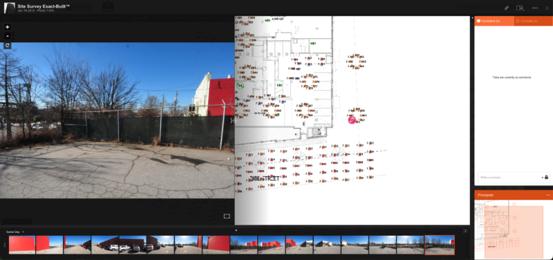 Site survey construction reality capture user screen sample